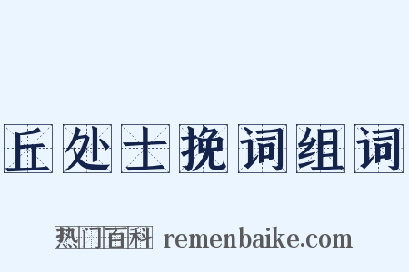 丘处士挽词组词是什么意思的图片